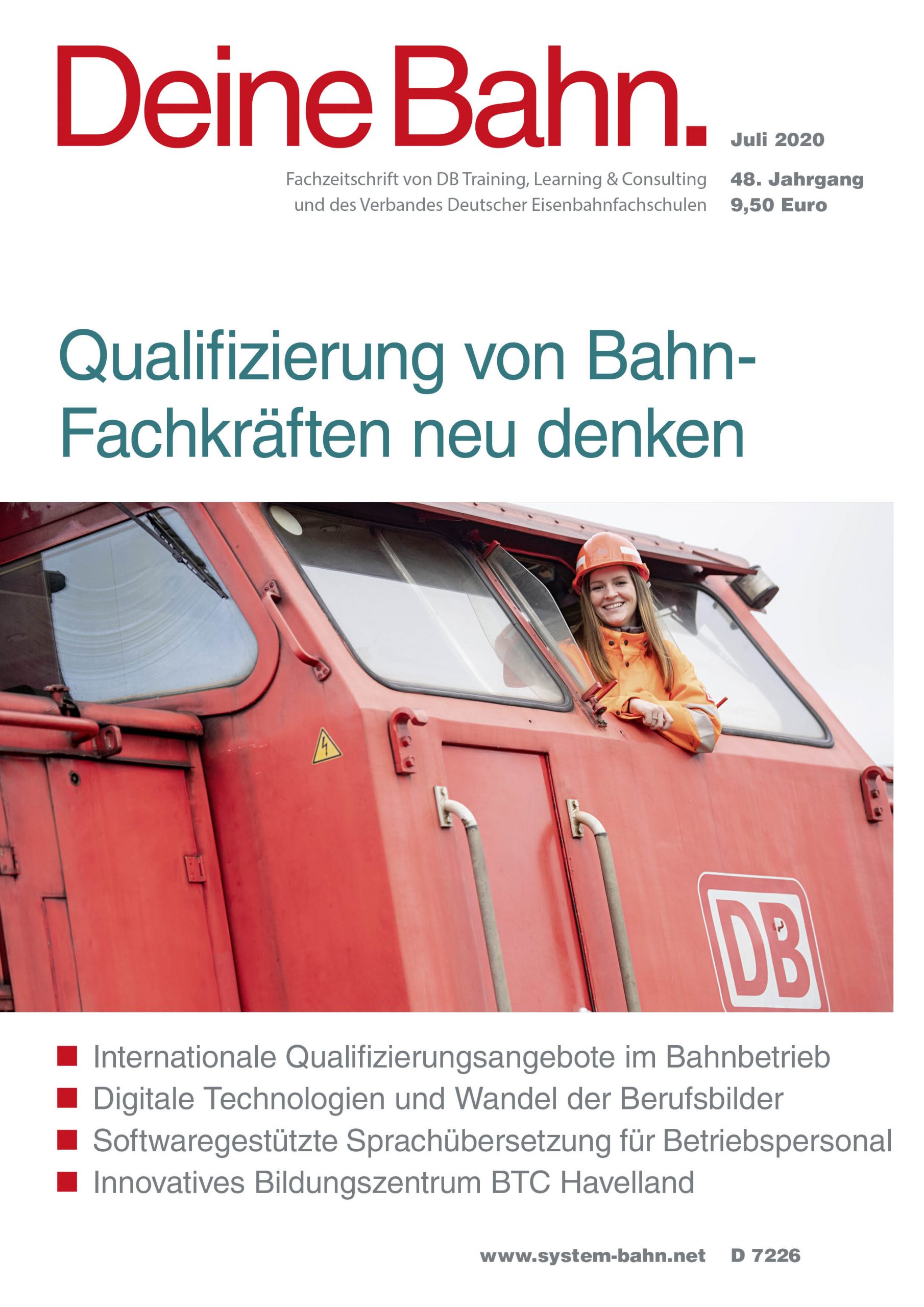 Umschlagmotiv Fachzeitschrift Deine Bahn Juli 2020