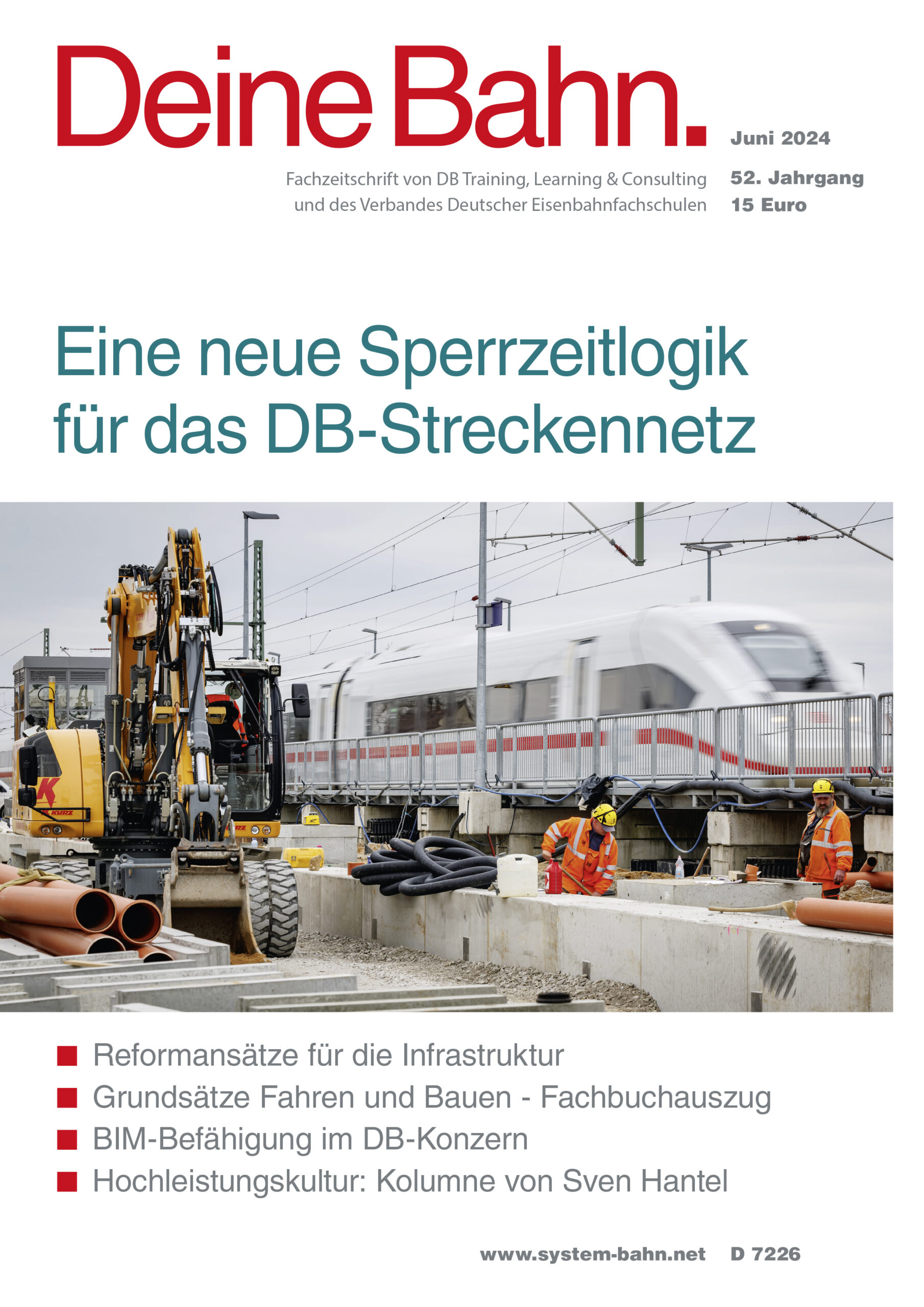 Umschlagmotiv Fachzeitschrift Deine Bahn Juni 2024