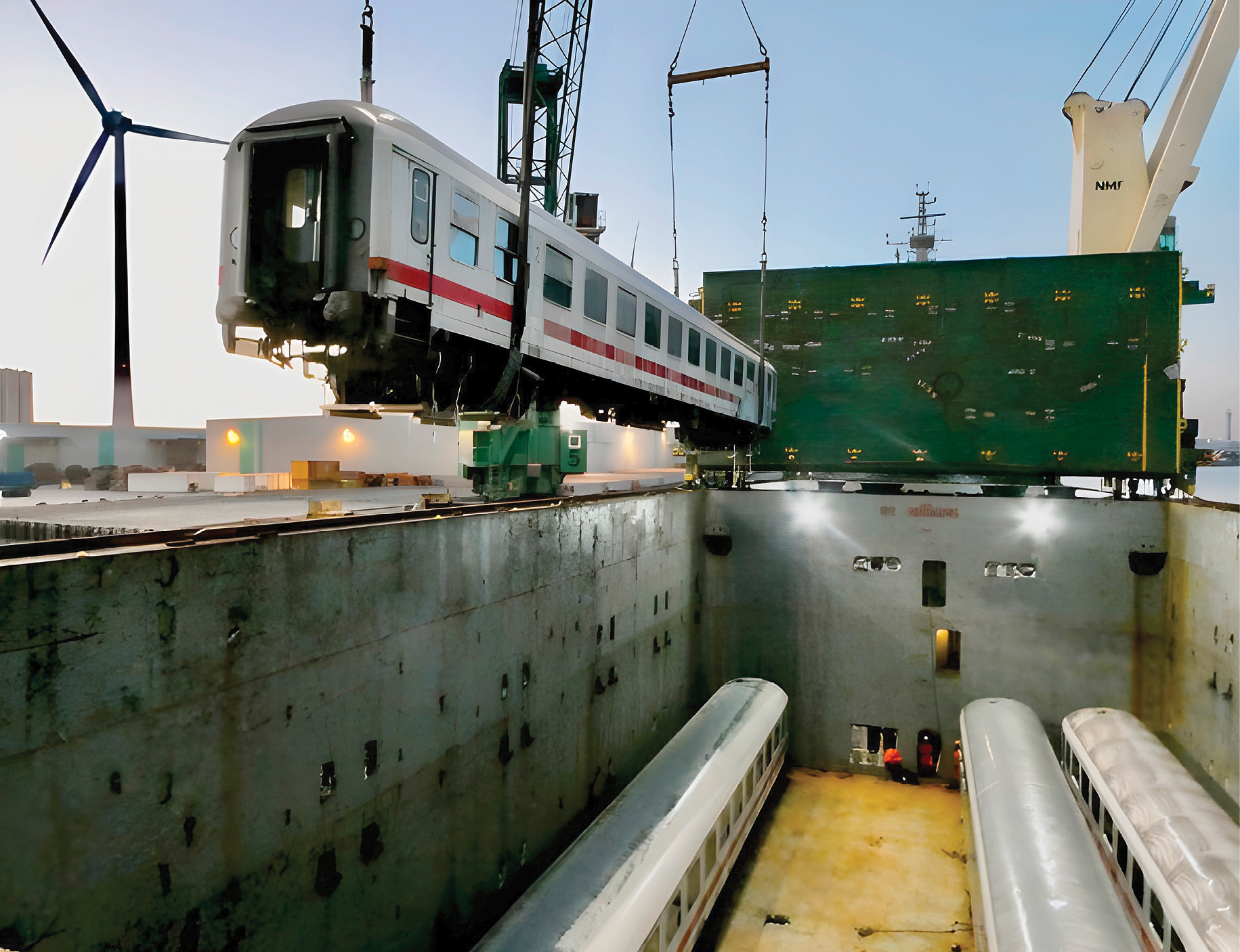 Verladung der InterRegio Wagen